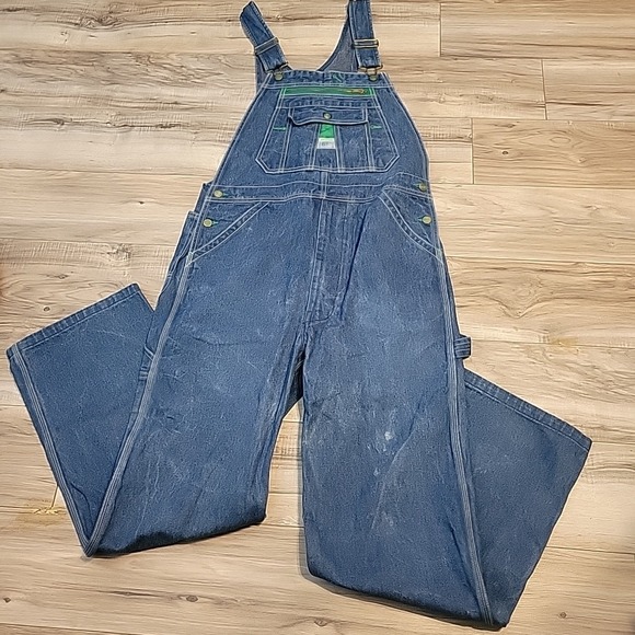 Liberty Overalls Mens 36x31 Bibs Denim Carpenter Workwear Farmer "Read" - Picture 1 of 13